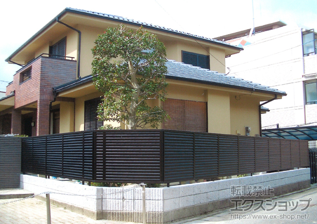 福岡県福岡市ののフェンス・柵 プリレオR9型フェンス フリーポールタイプ 施工例