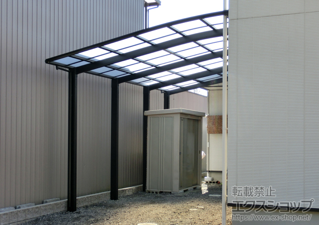 岐阜県加茂郡富加町のLIXIL リクシル（トステム）のカーポート ルーフポートシグマIII 延長 1500 積雪〜50cm対応 施工例