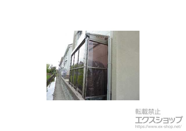 岐阜県岐阜市のLIXIL リクシル（トステム）のテラス屋根 ライザーテラスII F型 1500 テラスタイプ 単体 積雪〜50cm対応+前面スクリーン2段 施工例