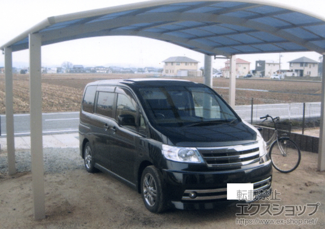 岡山県岡山市ののカーポート プレシオスポート ワイド 積雪〜20cm対応 施工例