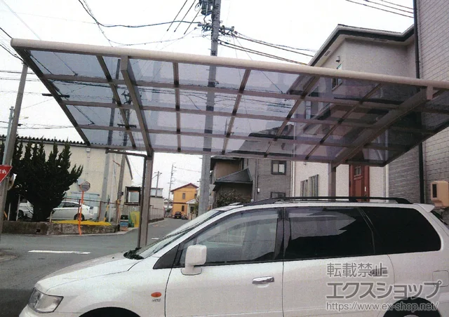 静岡県浜松市のLIXIL リクシル（トステム）のカーポート カーブポートシグマIII 積雪～30cm対応 施工例