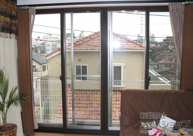 神奈川県伊勢原市のの二重窓（内窓） インプラス ダストバリア 引違い 4枚建て 施工例