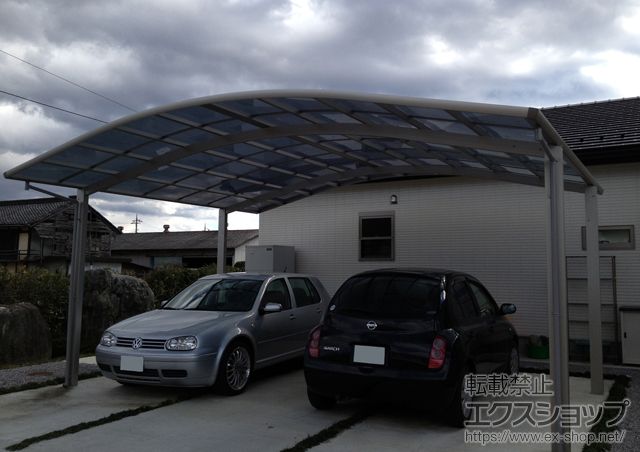 群馬県高崎市ののカーポート レイナツインポート 積雪〜20cm対応 施工例