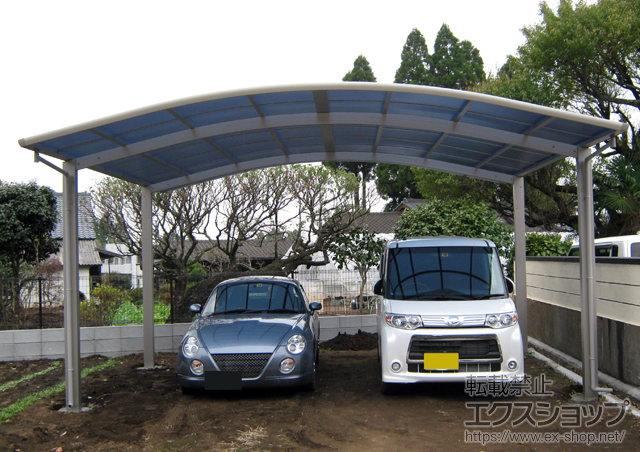 熊本県阿蘇市ののカーポート レイナツインポート 積雪〜20cm対応 施工例