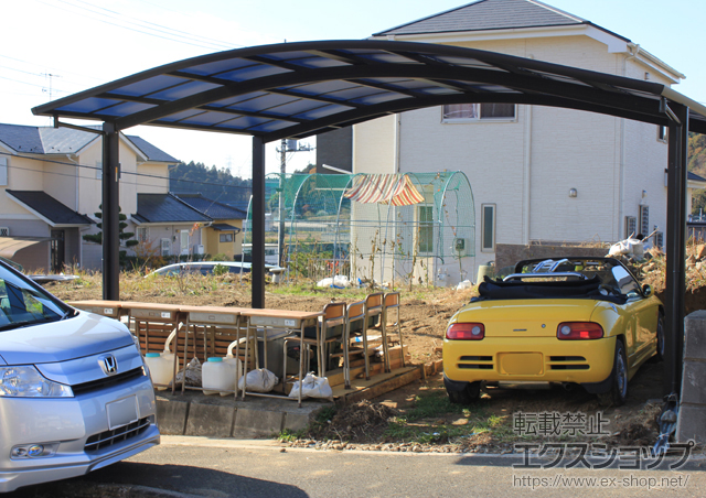 千葉県東金市ののカーポート プレシオスポート ワイド 積雪〜20cm対応 施工例