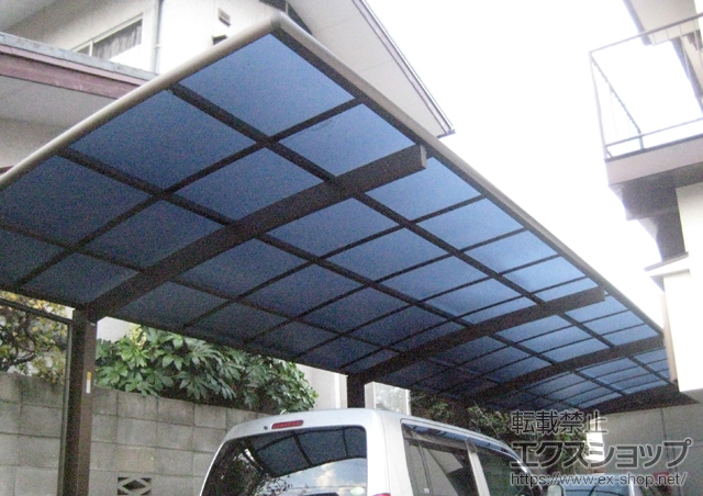 広島県広島市ののカーポート レイナポート 縦連棟 積雪〜20cm対応 施工例