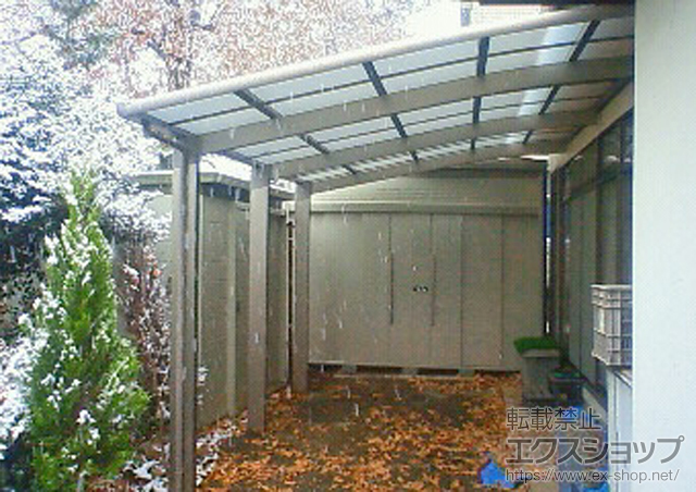 長野県長野市のLIXIL リクシル（トステム）のカーポート ルーフポートシグマIII 1500　積雪〜50cm対応 施工例