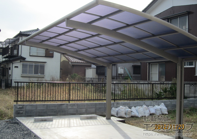 千葉県松戸市ののカーポート メジャーポートII Rタイプ 積雪〜20cm対応
幅=3,000mm 施工例