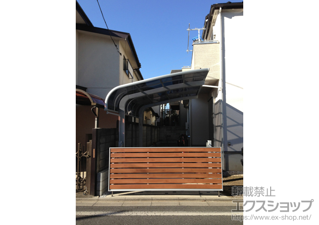 東京都練馬区ののカーゲート オーバードアS5型 マテリアルカラー 手動式 施工例