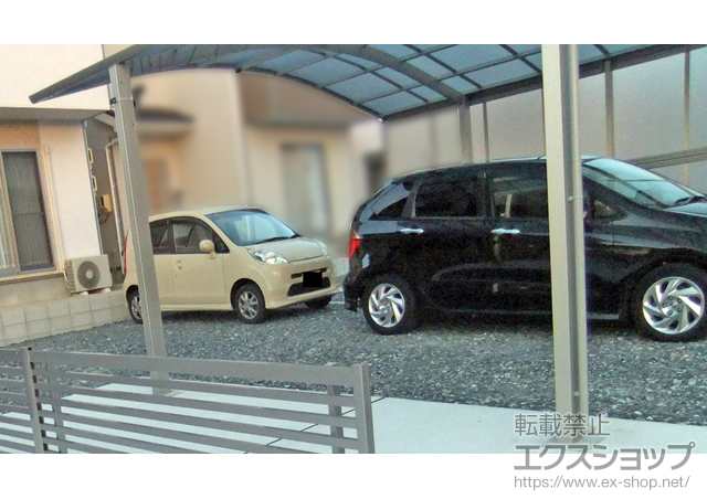 愛知県常滑市ののカーポート レイナツインポート 積雪〜20cm対応+レイナツインポート サイドパネル 施工例