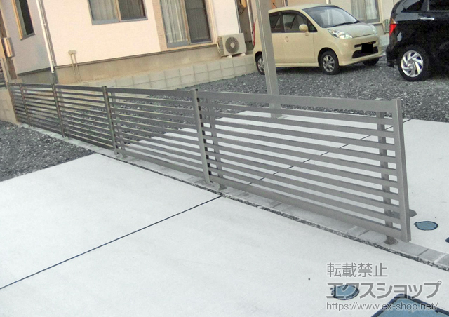 愛知県常滑市ののフェンス・柵 格子フェンスK1型 自由支柱タイプ 施工例