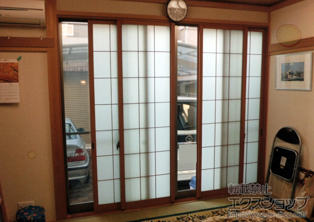 千葉県松戸市のの二重窓（内窓） インプラス ダストバリア仕様 引違い窓 4枚建 施工例