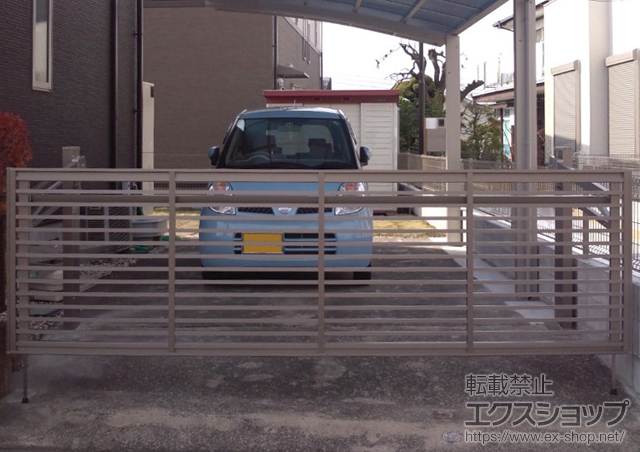 神奈川県横浜市ののカーゲート ワイドオーバードアS1型 手動式 施工例