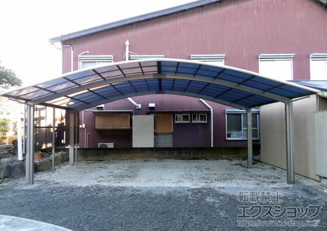 静岡県駿東郡清水町のLIXIL リクシル（トステム）のカーポート リベルポートシグマIII 積雪〜20cm対応＋リベルポートシグマIII サイドパネル 施工例