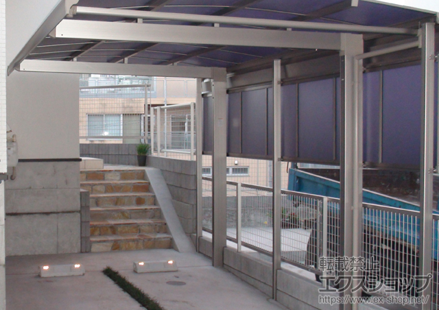 神奈川県横浜市ののカーポート キューブポート 積雪〜20cm対応+キューブポート用 サイドパネル 施工例