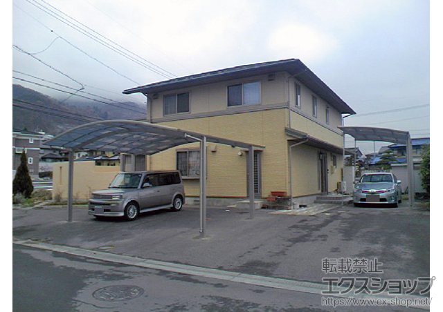 長野県諏訪市ののカーポート プレシオスポート ワイド 積雪〜20cm対応 施工例
