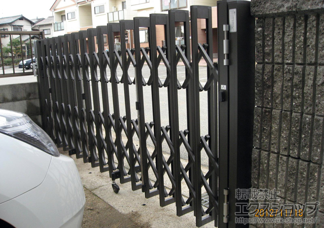 兵庫県加古川市ののカーゲート アルシャインIIPG型R Aタイプ ノンレール片開き 施工例
