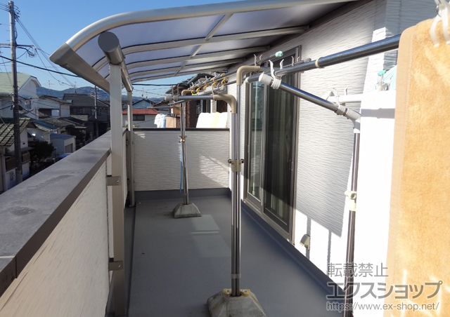 福岡県福岡市ののバルコニー・ベランダ屋根 プレシオステラス R型 屋根タイプ 単体 積雪〜20cm対応 施工例
