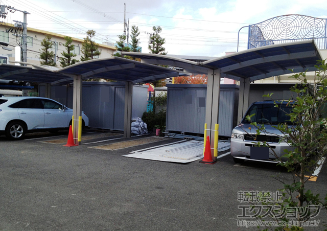 大阪府摂津市ののカーポート プレシオスポート Y合掌 積雪〜20cm対応 施工例