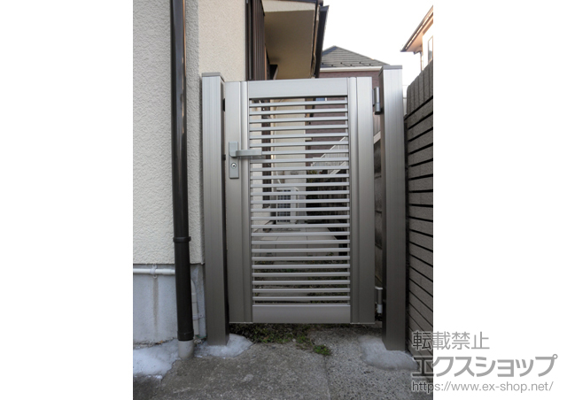 神奈川県横浜市鶴見区のの門扉 プリレオ R1型 片開き 施工例