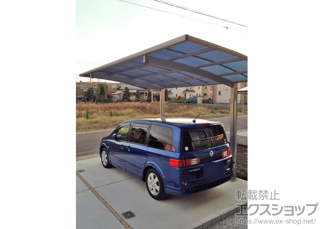 埼玉県入間市ののカーポート レイナポート　積雪〜20cm対応＋着脱式サポート　ハイルーフ用　2本入り 施工例