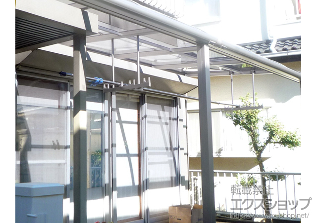 茨城県取手市ののサイクルポート・駐輪場 プレシオステラス R型 テラスタイプ 連棟 積雪〜20cm対応 施工例