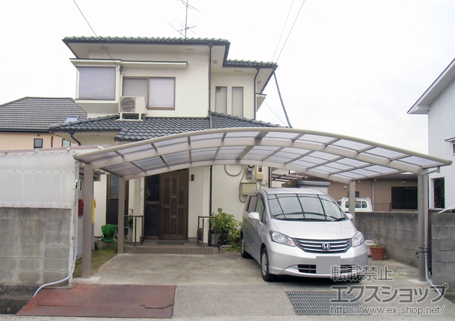 愛媛県松山市ののカーポート レイナツインポート 積雪〜20cm対応 施工例