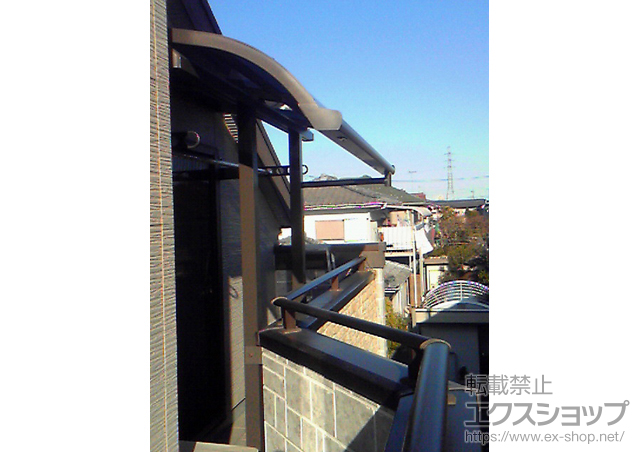 東京都日野市のLIXIL リクシル（トステム）のバルコニー・ベランダ屋根 ライザーテラスII R型 屋根タイプ 単体 施工例