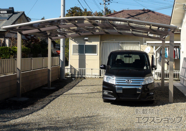 熊本県球磨郡錦町のLIXIL リクシル（トステム）のカーポート カーブポートシグマIII ワイド 積雪〜20cm対応 施工例