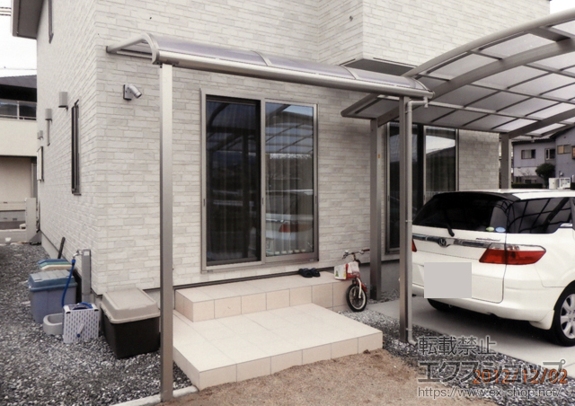 福岡県春日市ののテラス屋根 プレシオステラス R型 テラスタイプ 単体 積雪〜20?対応 施工例