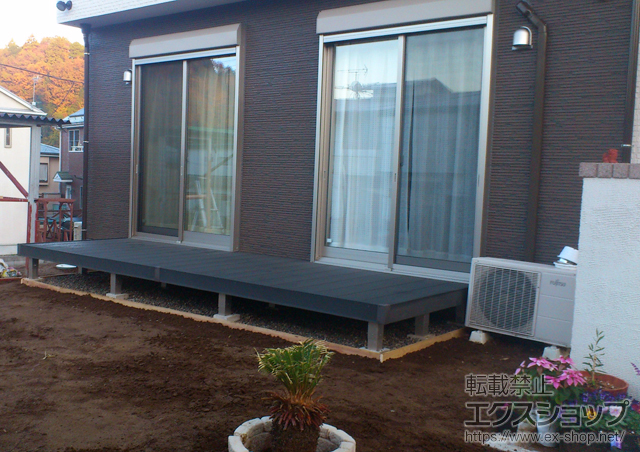 千葉県市原市ののウッドデッキ リウッドデッキ 200 単体 施工例