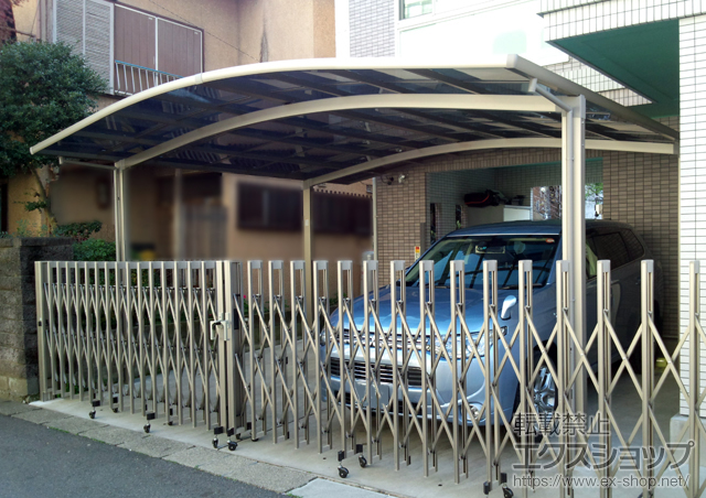 千葉県松戸市のLIXIL リクシル（トステム）のカーポート カーブポートシグマIII ワイド 積雪〜30cm対応 施工例