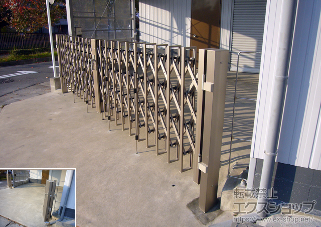 愛知県名古屋市ののカーゲート アルシャインHG ノンキャスター 両開き 施工例