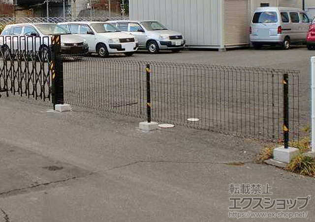 長野県松本市ののフェンス・柵 イーネットフェンス1F型 自由柱タイプ 施工例