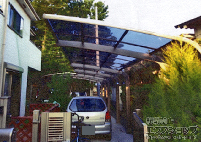 千葉県柏市のLIXIL リクシル（トステム）のカーポート テールポートシグマIII 縦連棟 積雪〜30cm対応 施工例