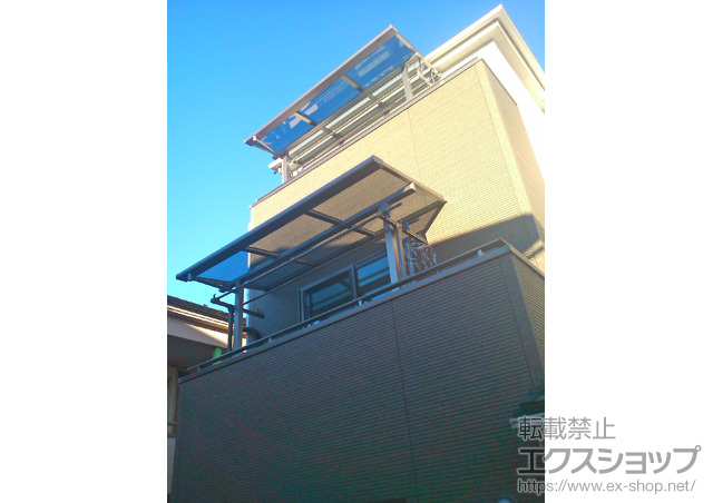 埼玉県所沢市のLIXIL リクシル（トステム）のバルコニー・ベランダ屋根 ライザーテラスII F型 屋根タイプ 単体 積雪〜20cm対応 施工例