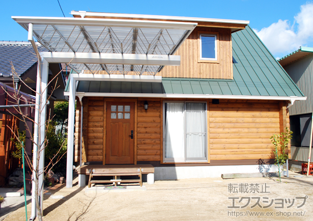 岡山県総社市ののカーポート M.シェード 積雪〜20cm対応 施工例