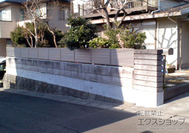 宮城県仙台市ののフェンス・柵 プリレオR9型フェンス フリーポールタイプ 施工例