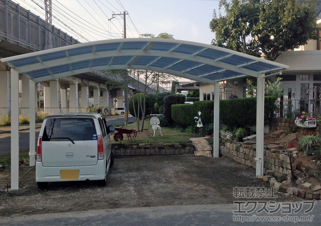 兵庫県高砂市ののカーポート レイナツインポート 積雪〜20cm対応 施工例