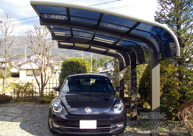 群馬県利根郡みなかみ町のLIXIL リクシル（トステム）のカーポート テールポートシグマIII 1500 積雪〜50cm対応 施工例