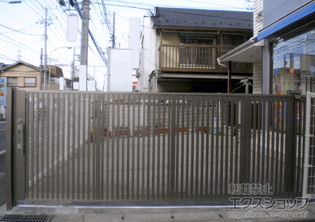 神奈川県横浜市ののカーゲート エススライドC型 片引き 手動 施工例