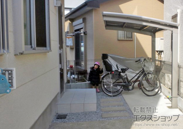 埼玉県和光市のLIXIL リクシル（トステム）のサイクルポート・駐輪場 カーブポートシグマIII ミニ 積雪〜20cm対応 施工例