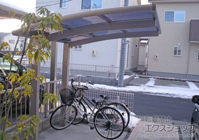 岐阜県大垣市ののサイクルポート・駐輪場 レイナポート ミニ 積雪〜20cm対応 施工例