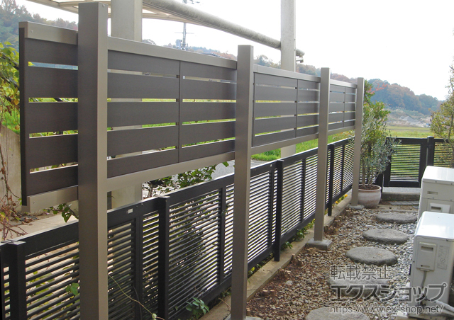 奈良県生駒郡平群町ののフェンス・柵 ライフモダンIIYS型フェンス フリーポールタイプ 施工例