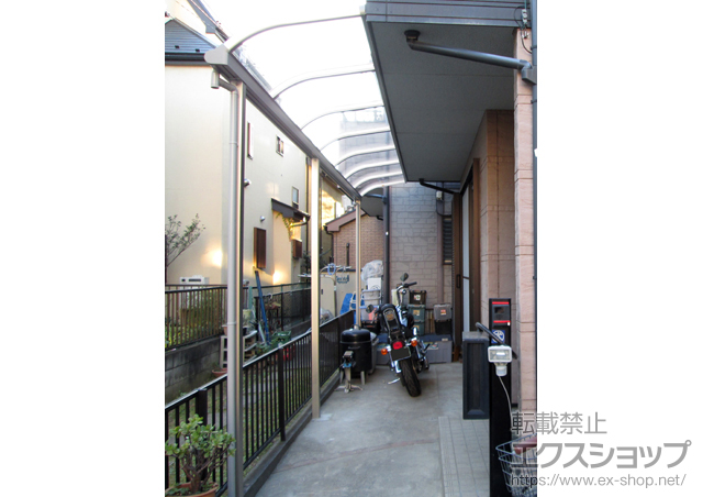 千葉県市川市ののテラス屋根 プレシオステラス R型 テラスタイプ 連棟　積雪〜20cm対応 施工例