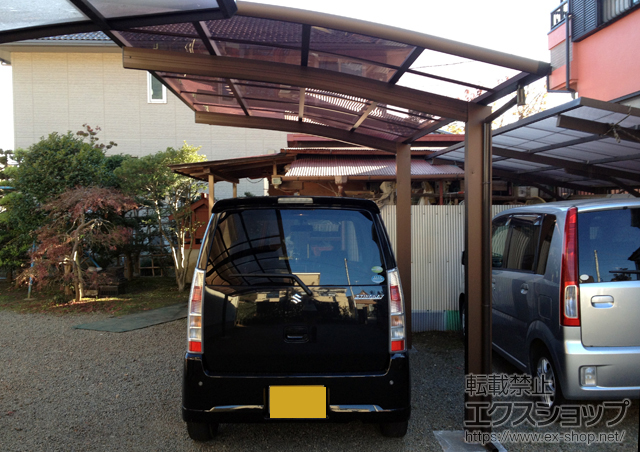 東京都あきる野市ののカーポート レイナポート 積雪〜20cm対応 施工例