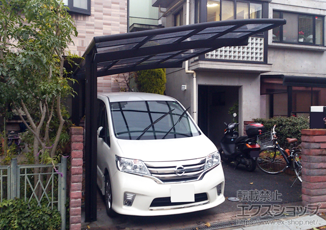 東京都文京区のLIXIL リクシル（トステム）のカーポート カーブポートシグマIII 積雪〜30cm対応 施工例