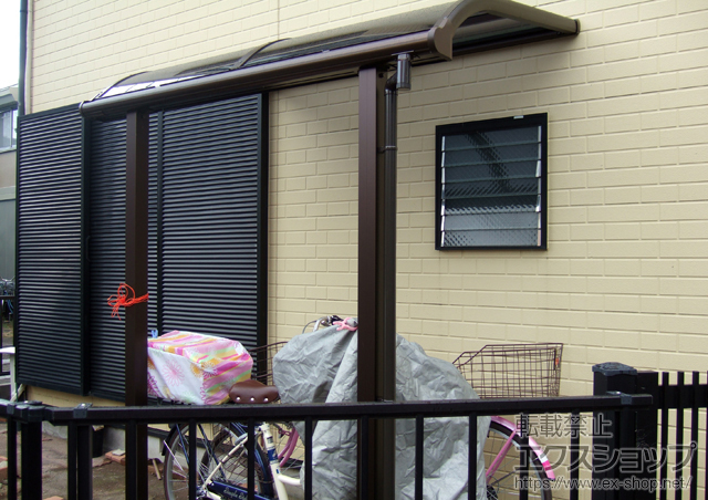 神奈川県座間市ののテラス屋根 プレシオステラス R型 テラスタイプ 単体 積雪〜20cm対応 施工例