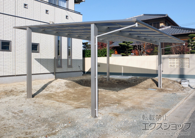 福岡県久留米市ののカーポート エフルージュ ツイン 積雪〜20cm対応 施工例