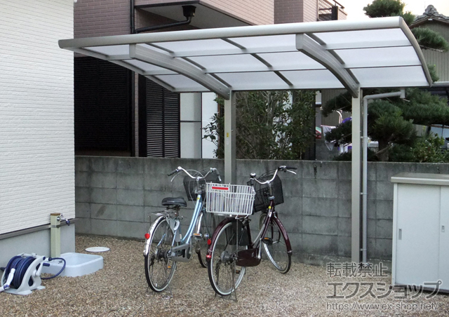 徳島県鳴門市ののサイクルポート・駐輪場 プレシオスポート ミニ 積雪〜20?対応 施工例